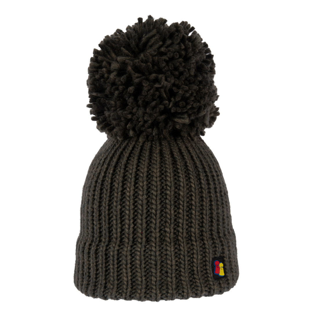Dark Olive Big Bobble Hat