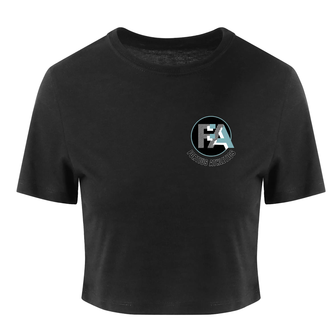 Fortius Heather Black Cropped T-Shirt