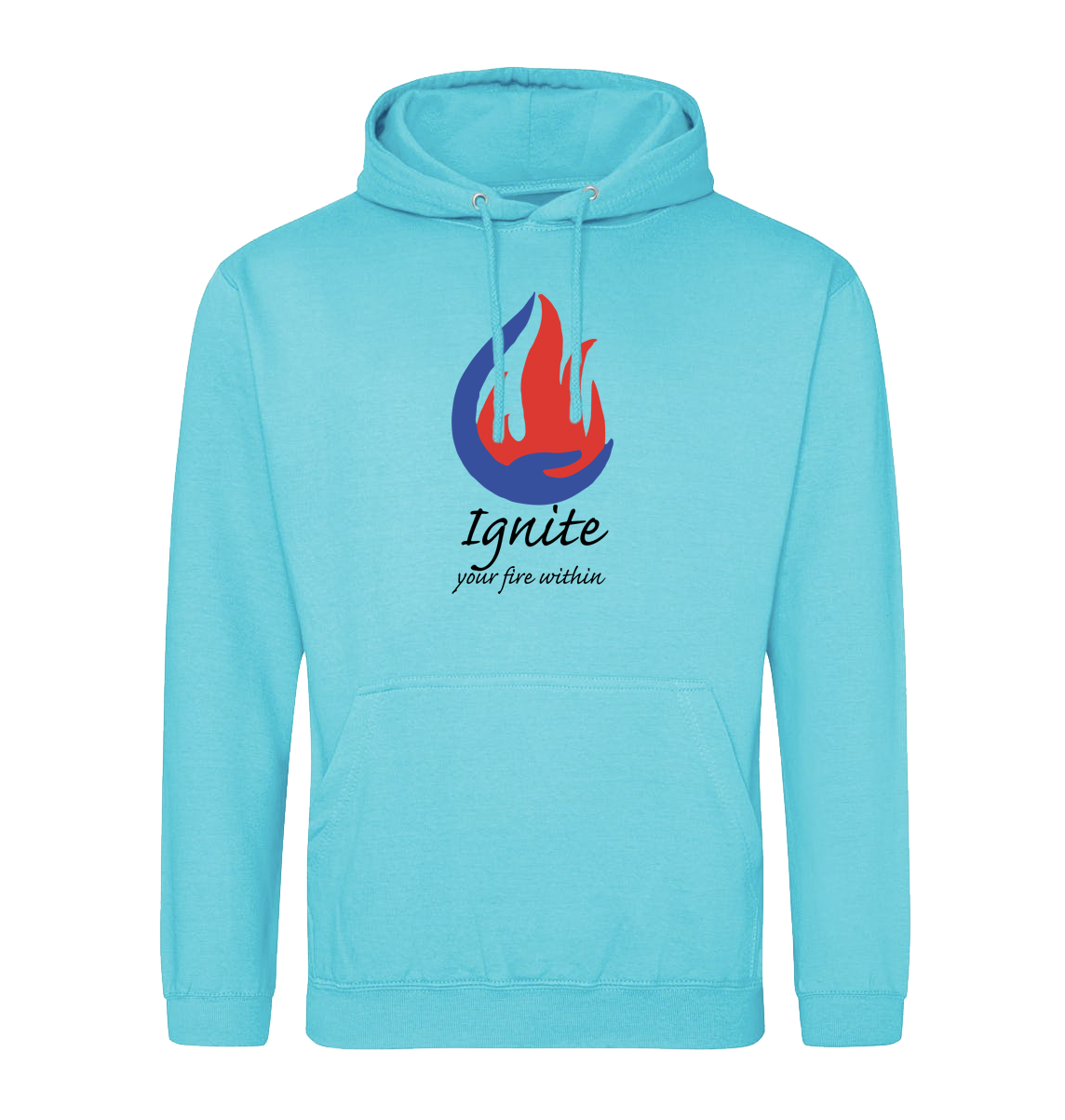 Extra Large Turquoise Braid Sisters Hoodie