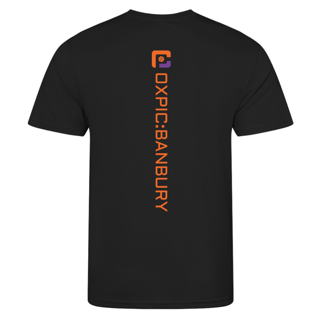Oxfordshire Pickleball Technical Polo Orange Logo