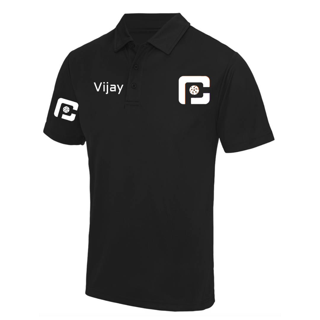 Oxfordshire Pickleball Technical Polo White Logo