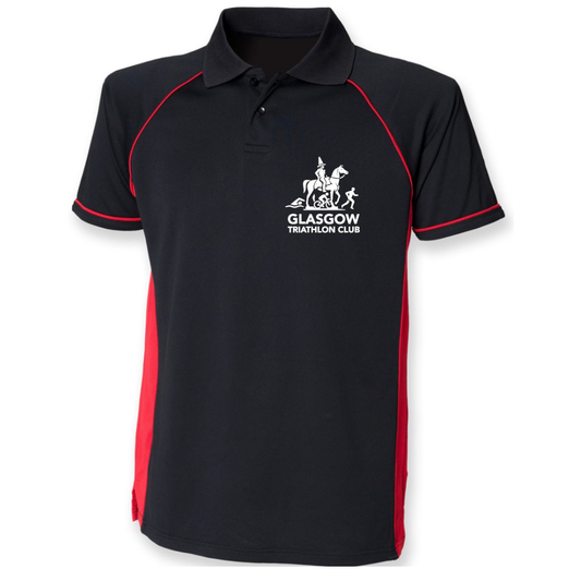 Glasgow Triathlon Club Black Performance Polo