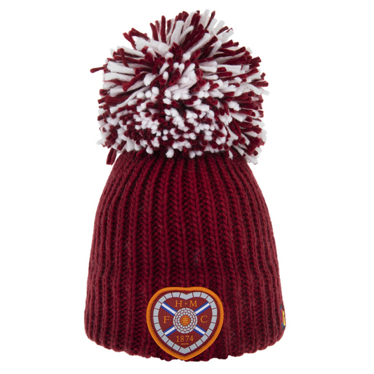 Hearts FC Burgundy Big Bobble Hat