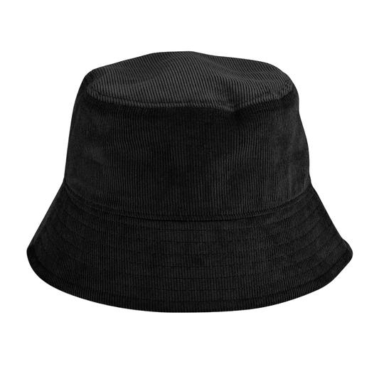 Black Organic Cord Bucket Hat