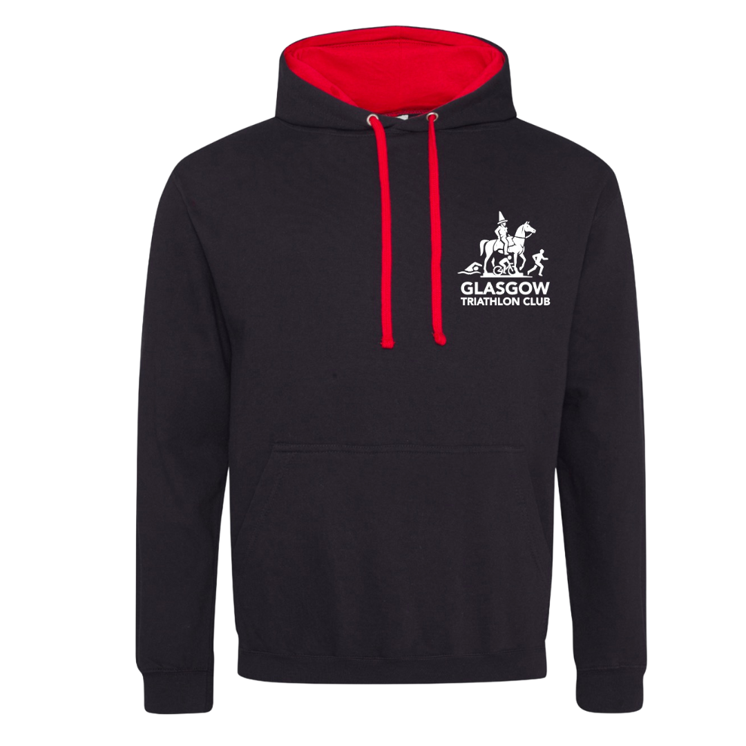 Glasgow Triathlon Club Black and Red Hoodie