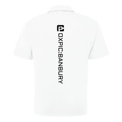 Oxfordshire Pickleball Technical Polo White Logo