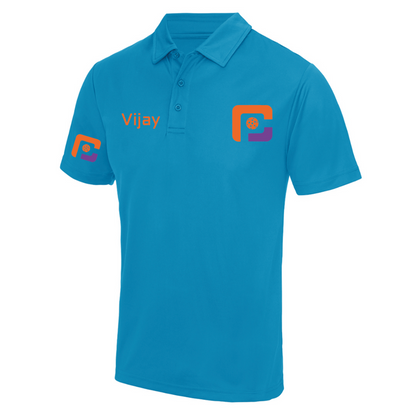 Oxfordshire Pickleball Technical Polo Orange Logo