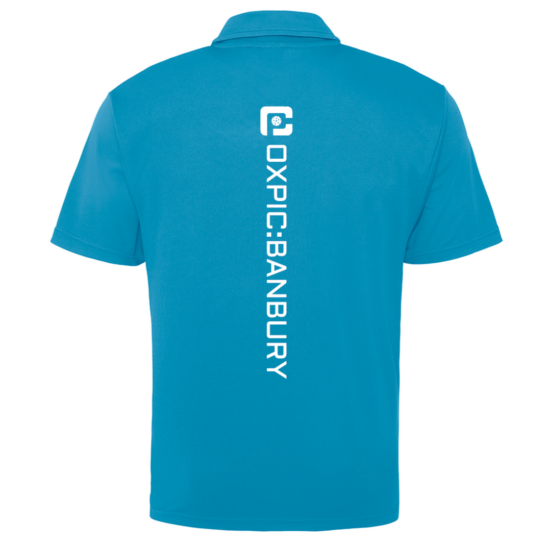 Oxfordshire Pickleball Technical Polo White Logo