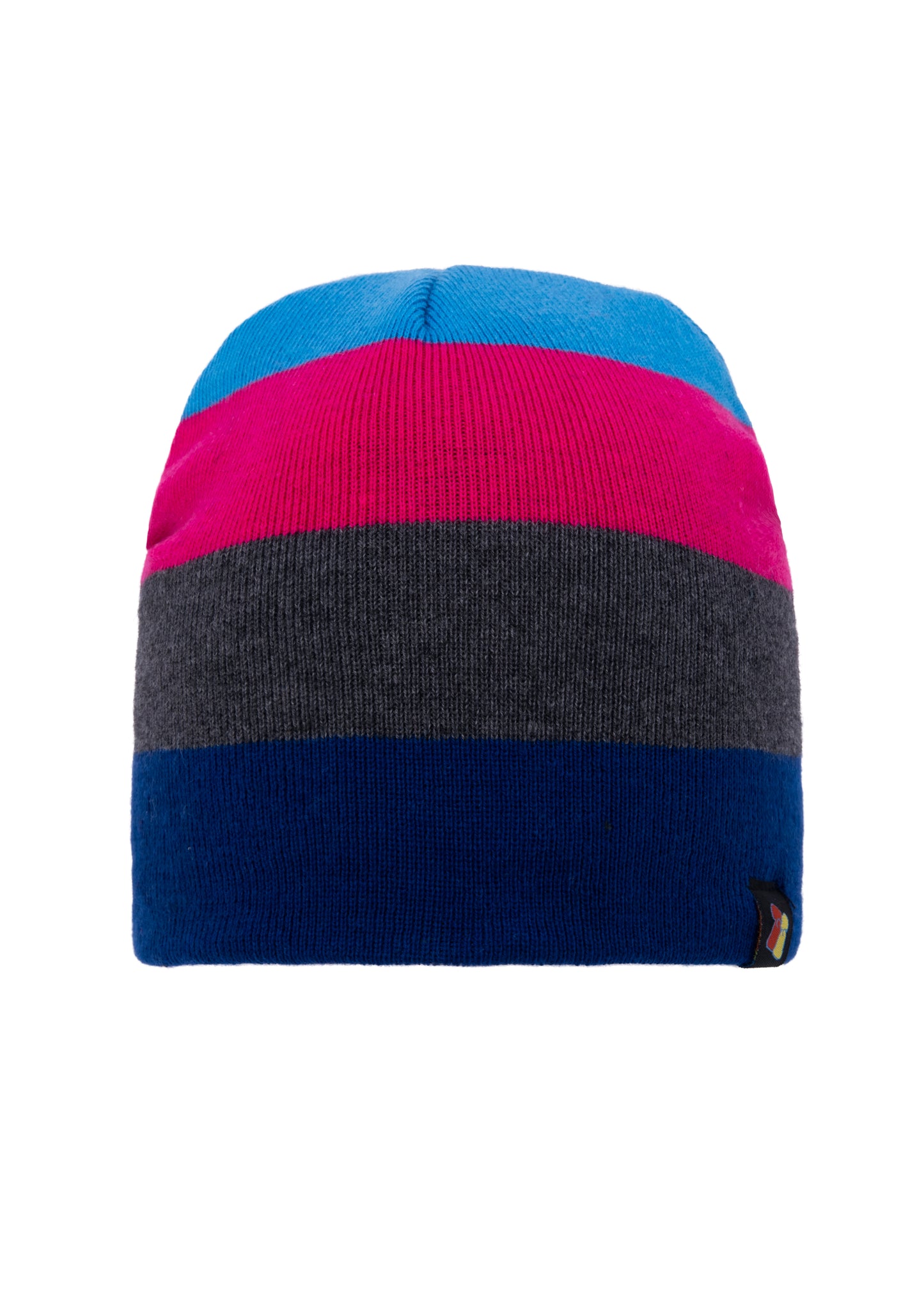 Blue, Grey and Pink Beanie