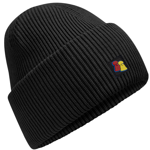 Black Ribbed Beanie