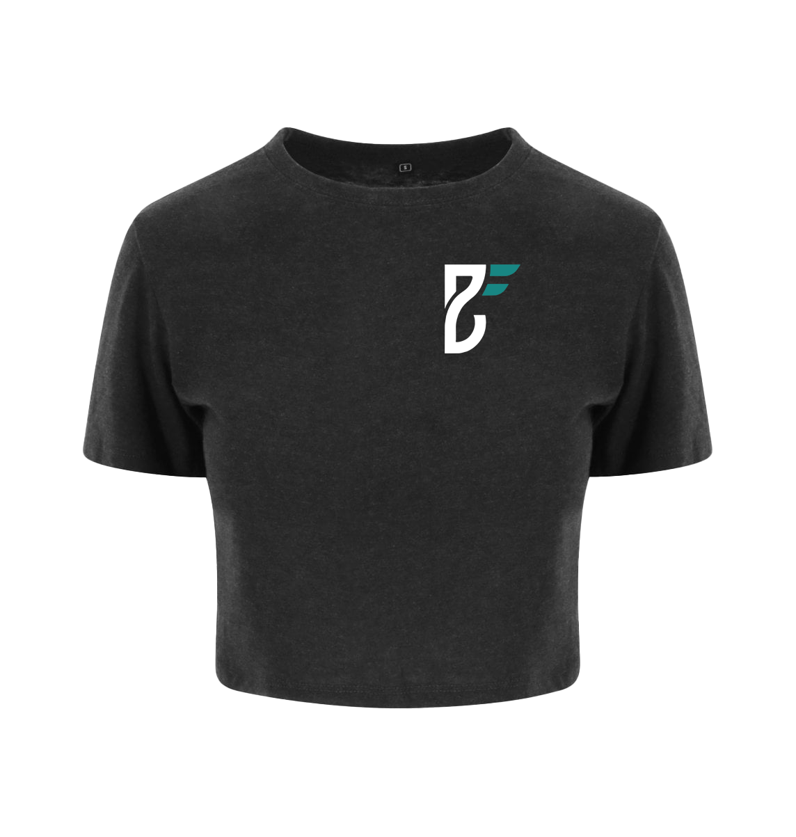 Base Fitness Heather Black Cropped T-Shirt