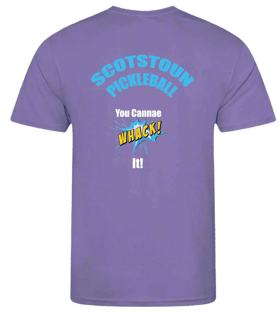 Scotstoun Pickleball Ladies Digital Lavender T-Shirt