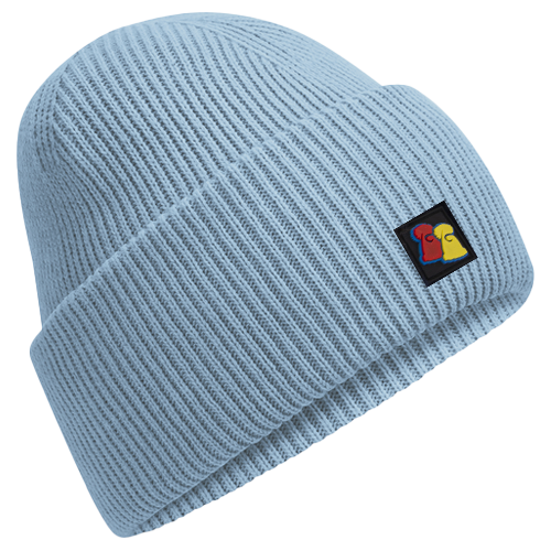 Dusty Blue Ribbed Beanie