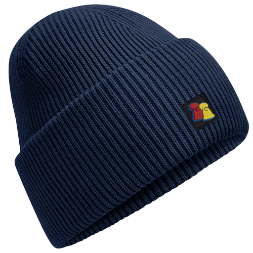 French Navy Ribbed Beanie