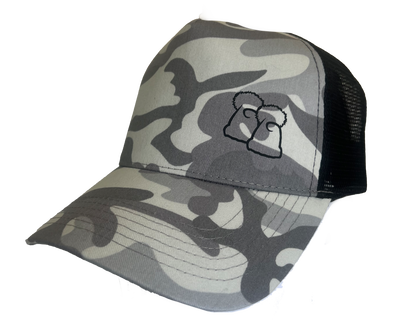 Light Grey Camo Trucker Style Baseball Cap