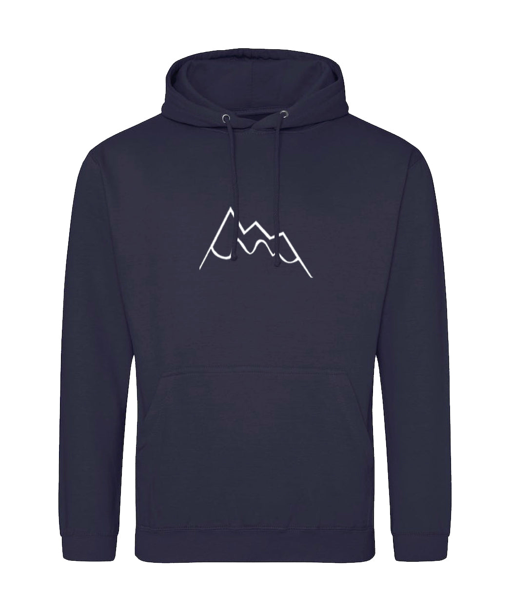 Extra Large Navy Smoke Snowy Mountains Hoodie