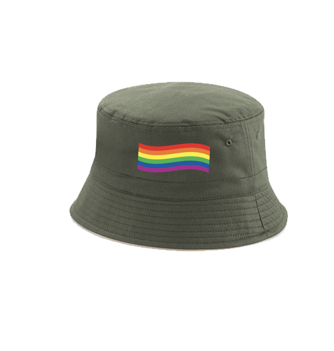 Adult Wavy Rainbow Bucket Hat