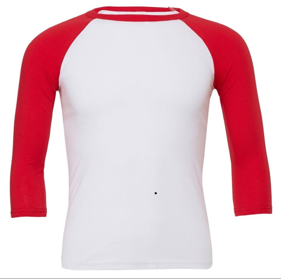 Medium White and Red Baseball Top