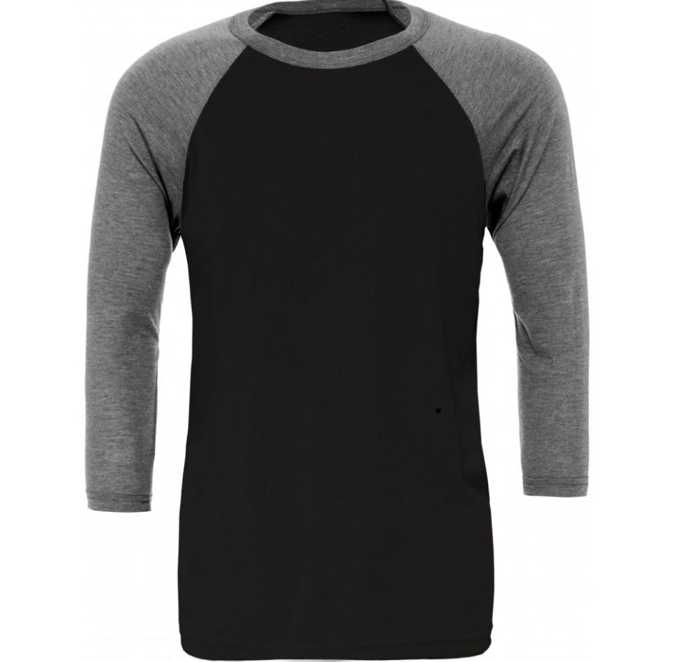 Extra Small Grey and Black Baseball Top