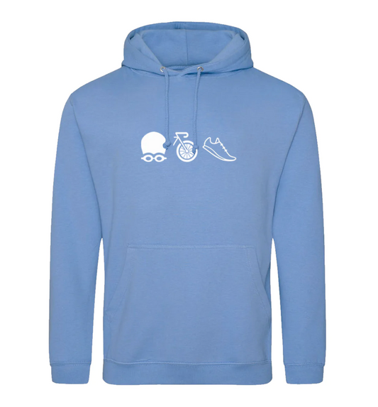 Medium Cornflower Blue Triathlon Hoodie