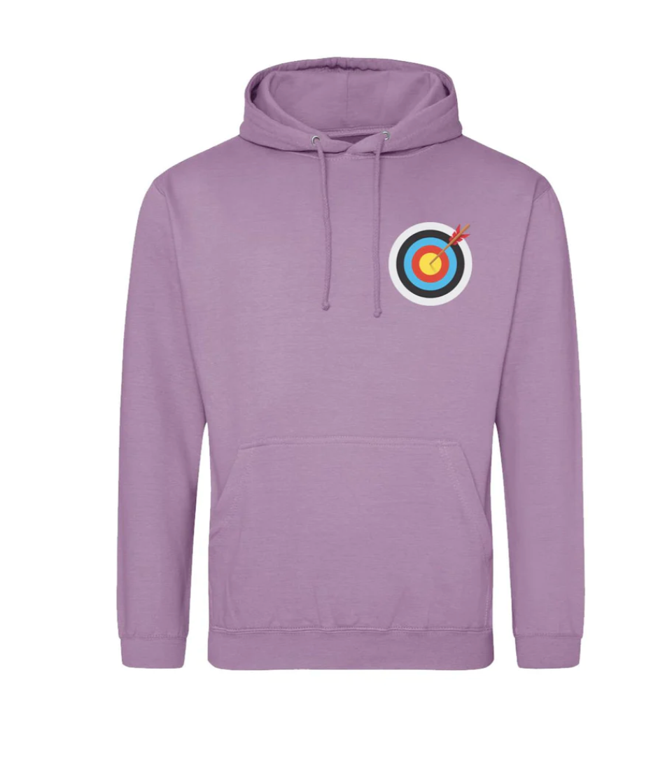 Small Digital Lavender Archery Target Hoodie