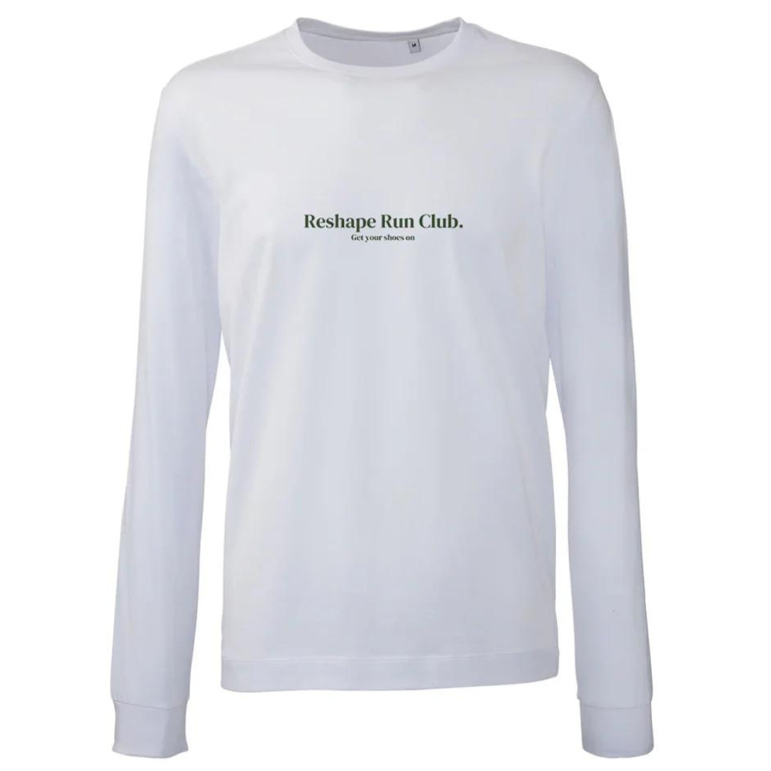 Reshape Run Club Long Sleeve White T-Shirt