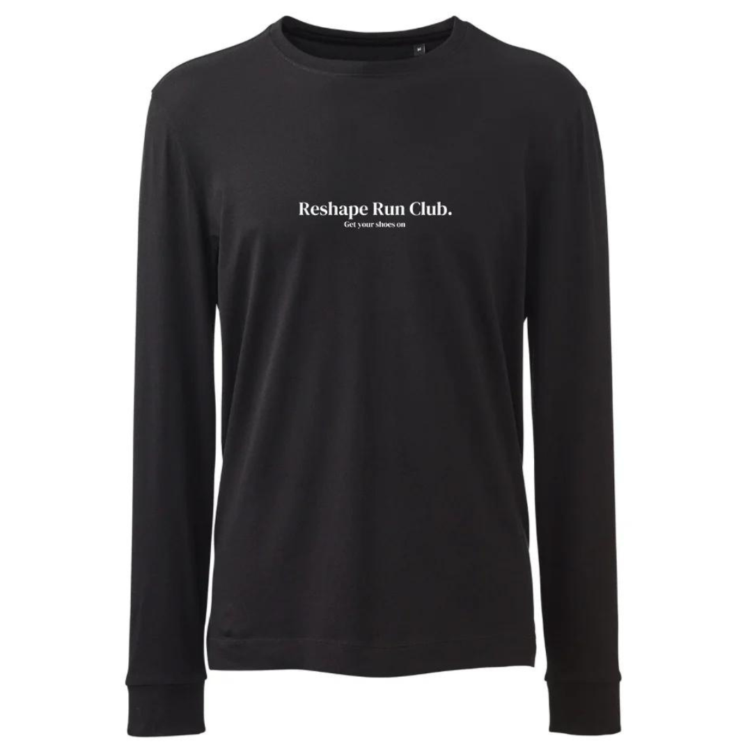 Reshape Run Club Long Sleeve Black T-Shirt