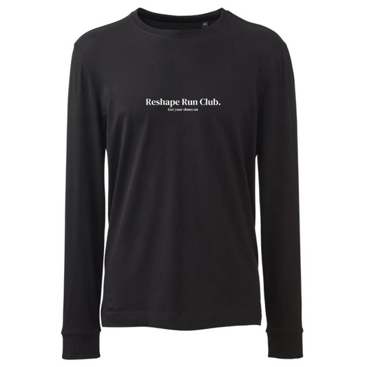 Reshape Run Club Long Sleeve Black T-Shirt