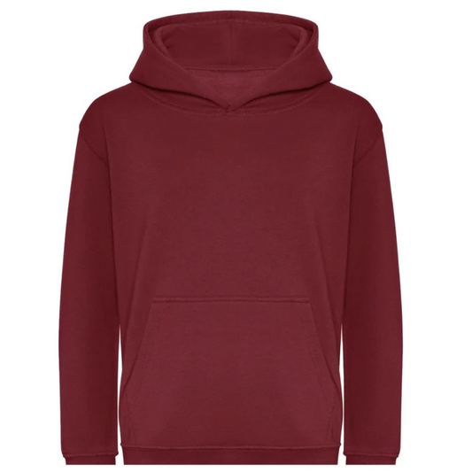 Kids 9-11 Red Plain Hoodie