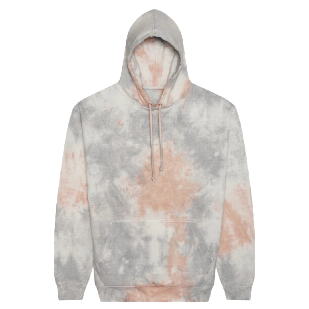 Tie Dye Grey and Pink Marble Hoodie