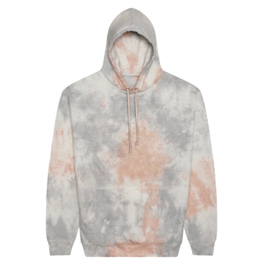 Tie Dye Grey and Pink Marble Hoodie