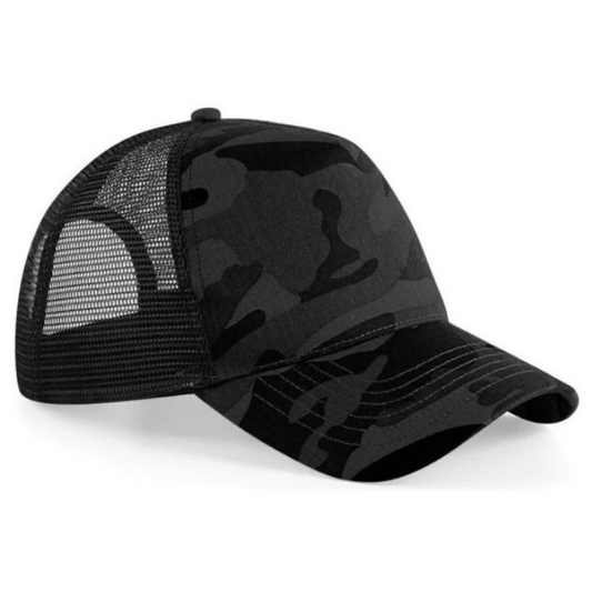 Midnight Camo Trucker Style Baseball Cap