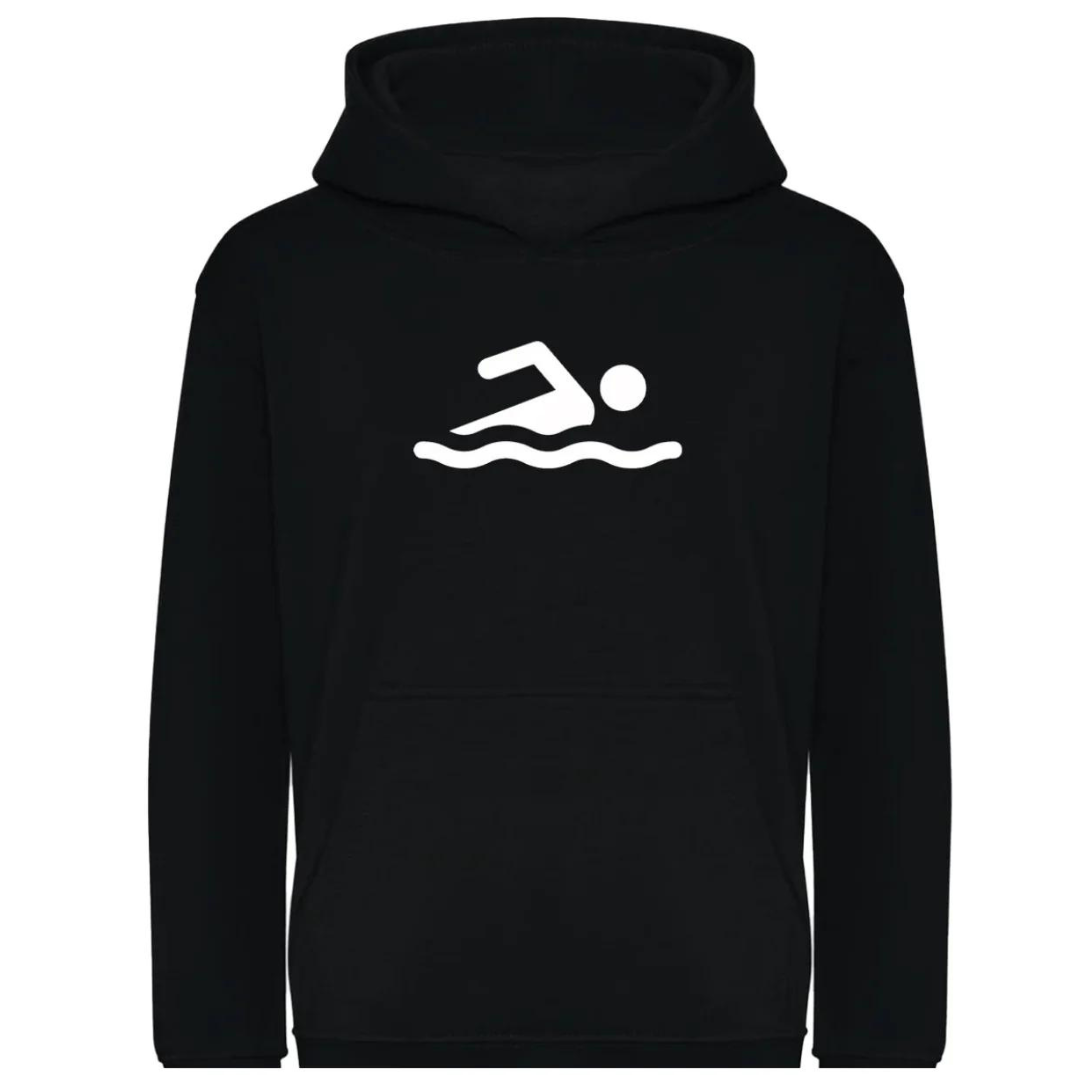 Kids 12-13 Black Swimmer Hoodie