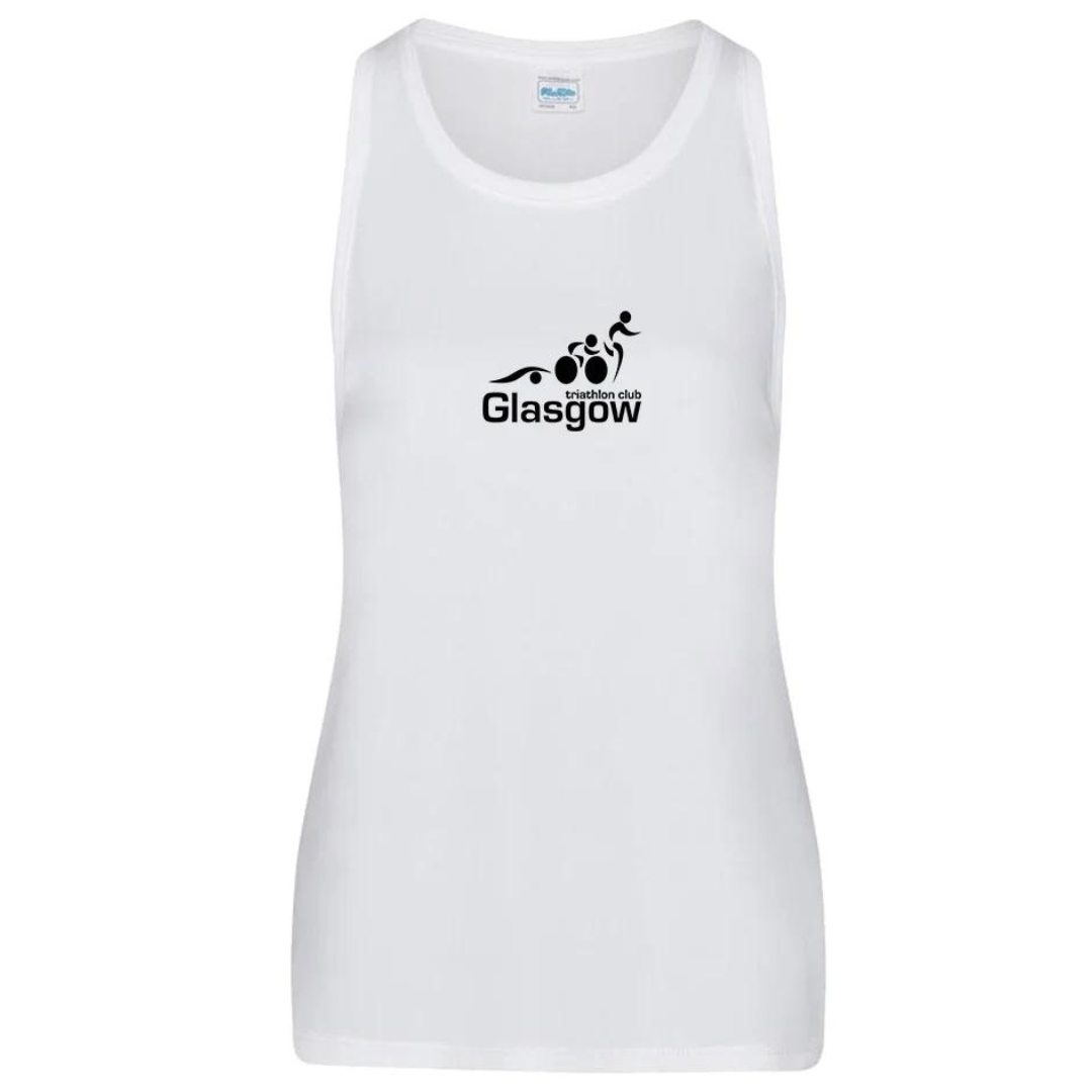 Glasgow Triathlon Club Ladies Technical White Running Vest