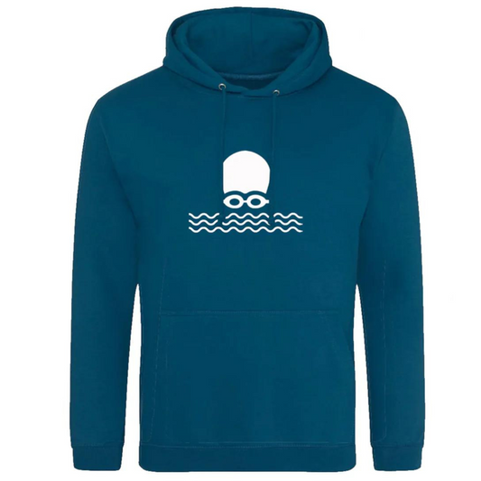 Large Ink Blue Open Water Swimmer Hoodie