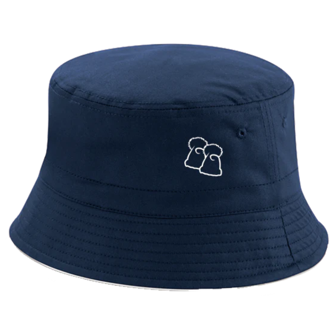 Adult French Navy/White Reversible Bucket Hat