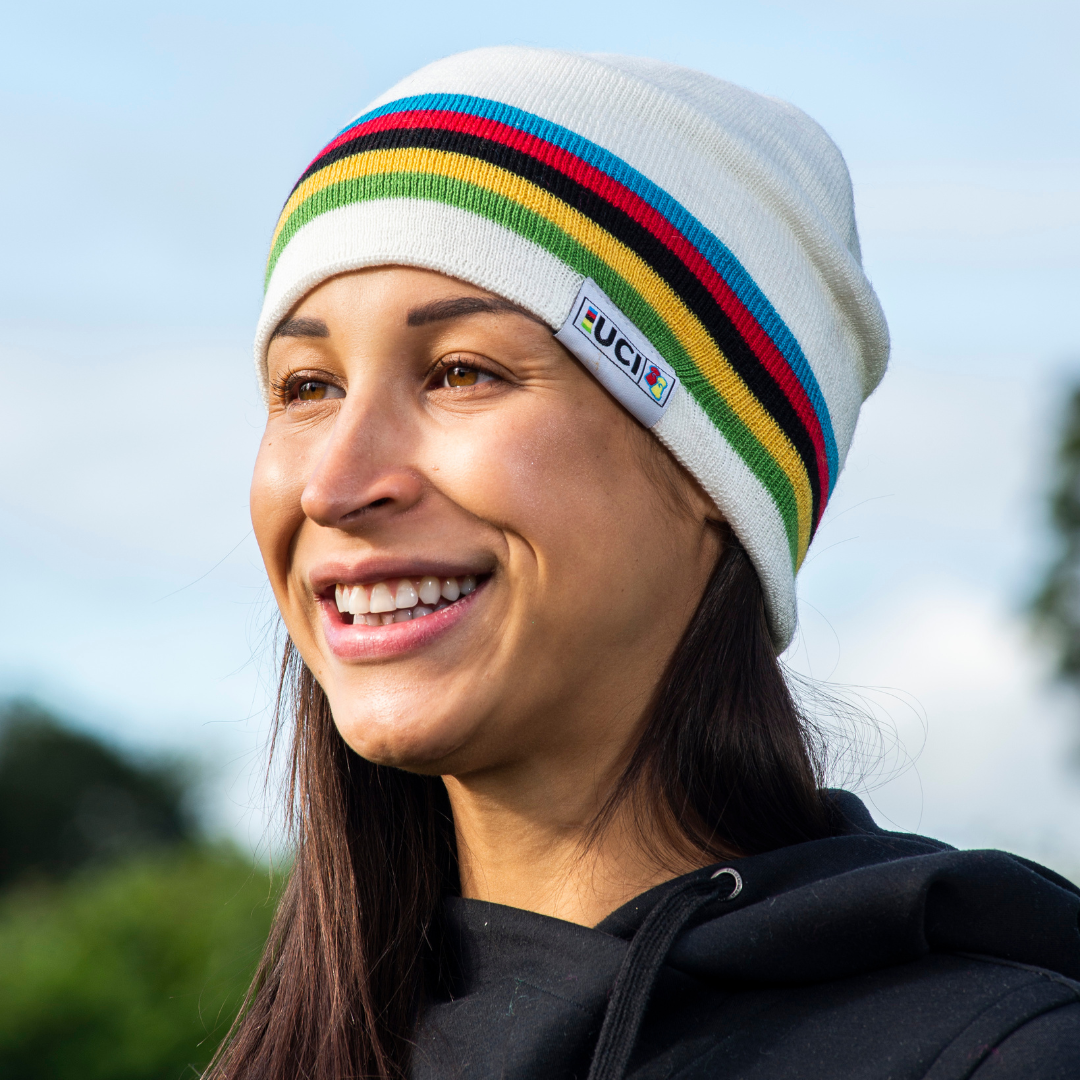 UCI White Rainbow Beanie