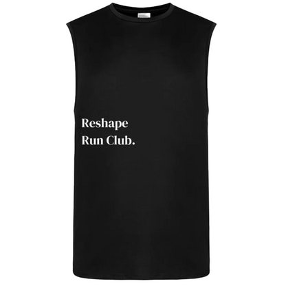 Reshape Run Club Black Vest Top