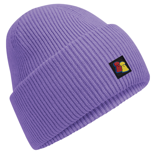 Violet Ribbed Beanie