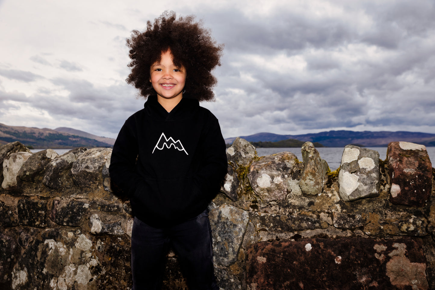 Kids Snowy Mountain Hoodie